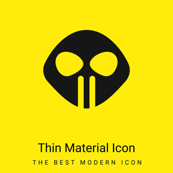 Alien minimal bright yellow material icon