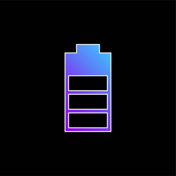 Battery Level Interface Symbol blue gradient vector icon