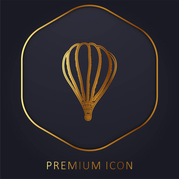 Логотип или иконка золотой линии воздушного шара