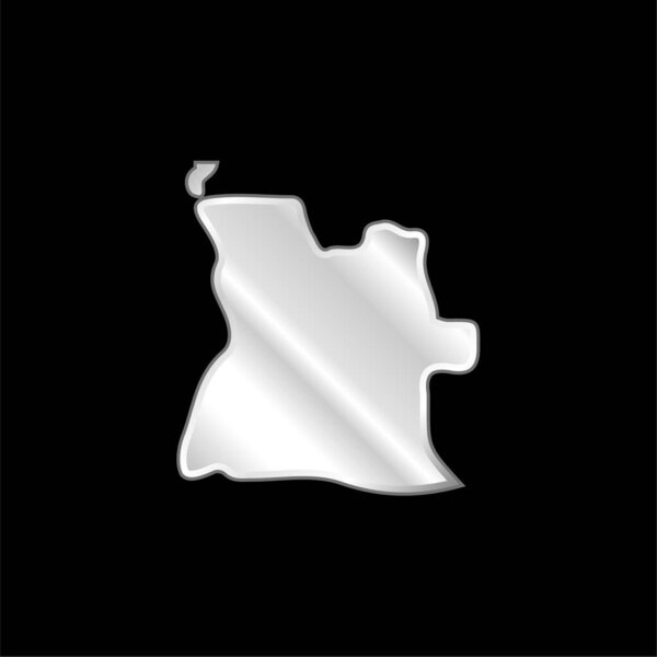 Angola silver plated metallic icon