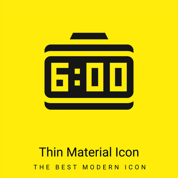 Alarm Clock minimal bright yellow material icon