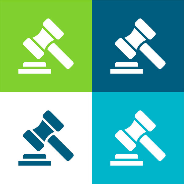 Аукцион Плоский четырехцветный минимальный набор значков