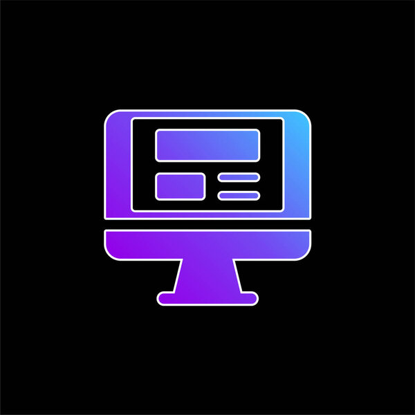 Blogging blue gradient vector icon