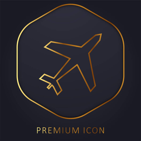 Airliner golden line premium logo or icon