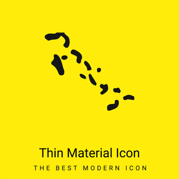 Багамские острова минимальный ярко-желтый символ материала