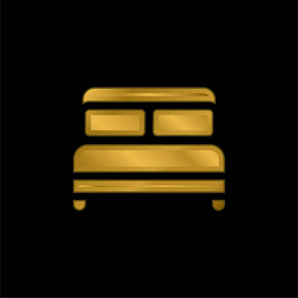 Позолоченная металлическая икона или вектор логотипа