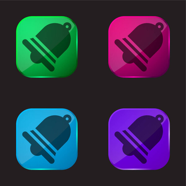 Bell four color glass button