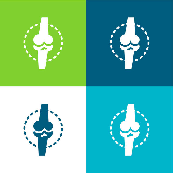 Bone Flat четыре цвета минимальный набор значков