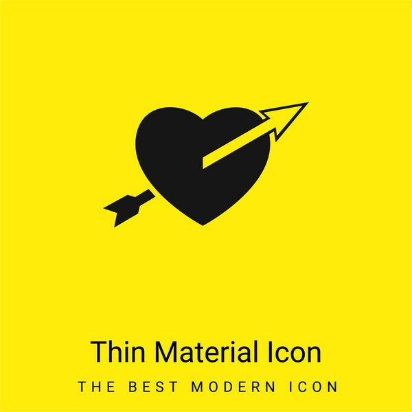 Arrow Straight To The Heart minimal bright yellow material icon