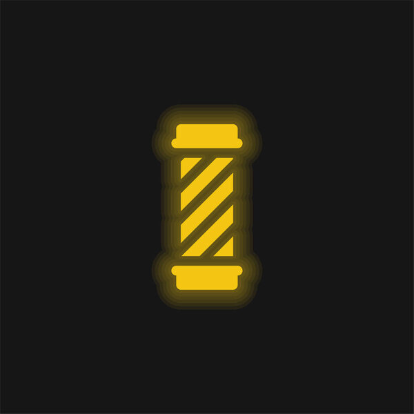 Желтый светящийся неоновый значок