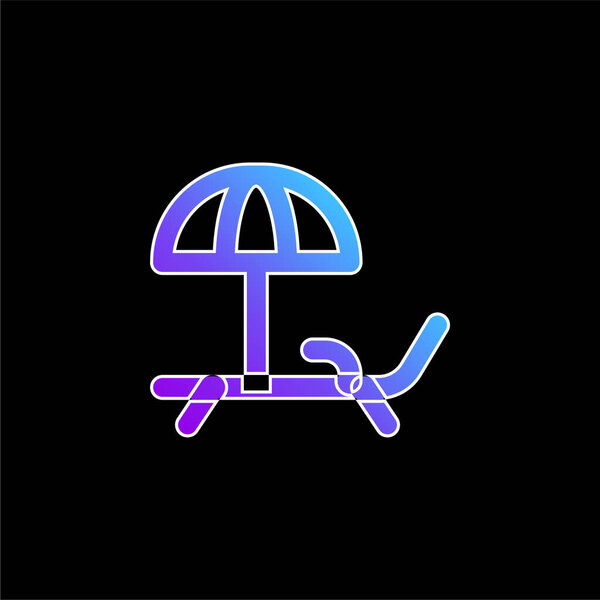 Beach Chair blue gradient vector icon
