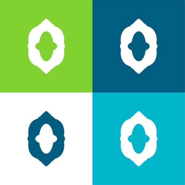 Arabic Design Flat four color minimal icon set
