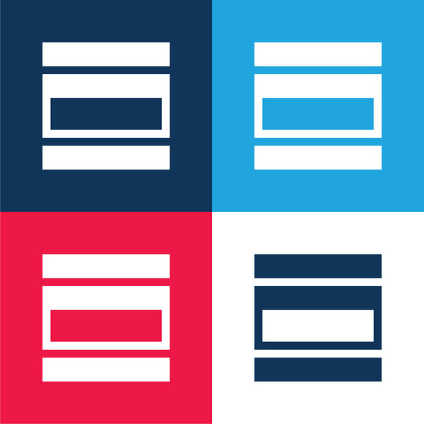 Аксессуары Меню синий и красный четыре цвета минимальный набор значков