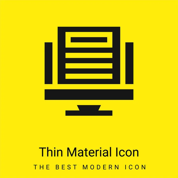 Article Minimal Bright Yellow Material Icon — Stock Vector