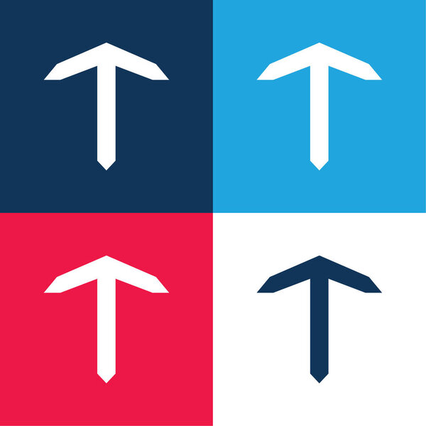 Якорь якорь синий и красный четыре цвета минимальный набор значков