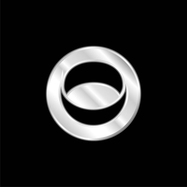 Ashley Madison Social Logo silver plated metallic icon