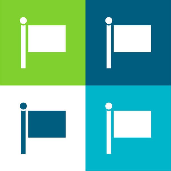 Четырехцветный набор значков Black Fleat