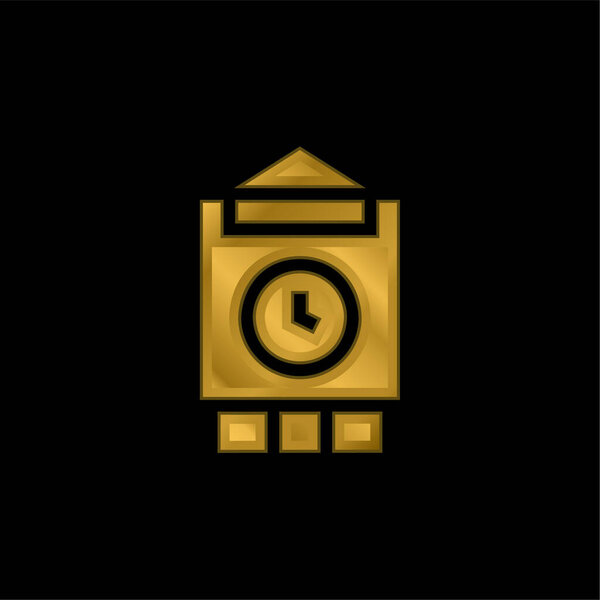 Позолоченная икона Биг Бена или вектор логотипа