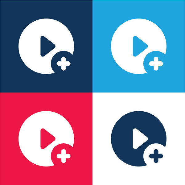 Добавить синий и красный четыре цвета минимальный набор значков