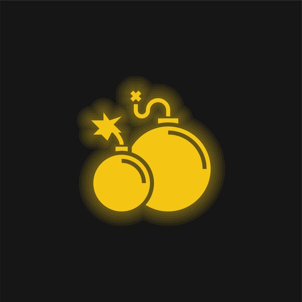 Атомная бомба желтый перчаточный неон