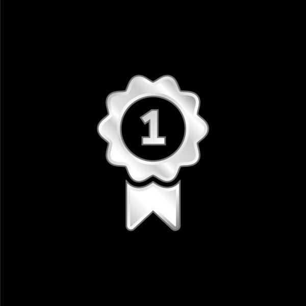 Award silver plated metallic icon