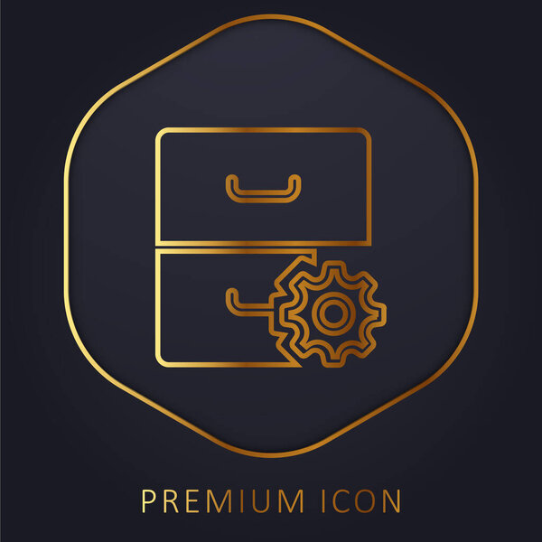 Archive golden line premium logo or icon
