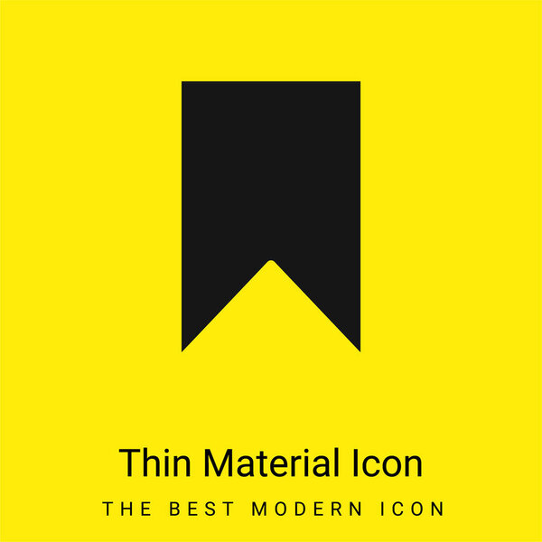 Закладки минимальный ярко-желтый значок материала