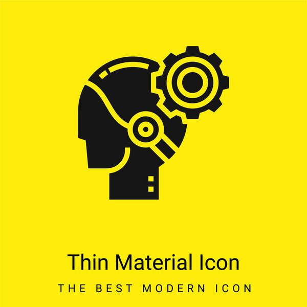 ИИ минимальный ярко-желтый значок материала