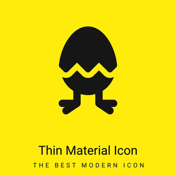 Birth Minimal Bright Yellow Material Icon — Stock Vector