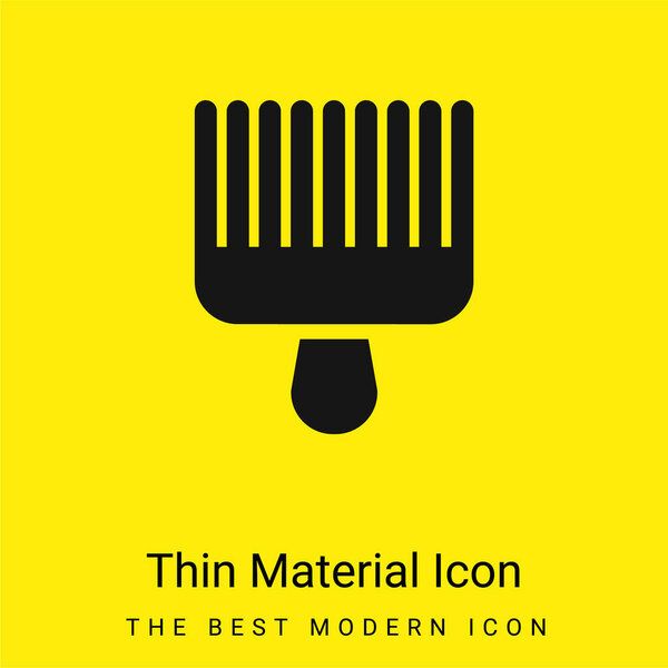Afro Pick minimal bright yellow material icon