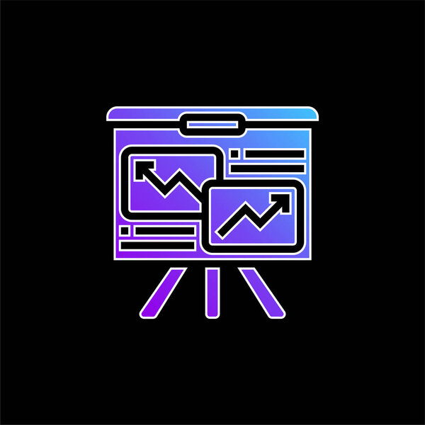 Analytics blue gradient vector icon