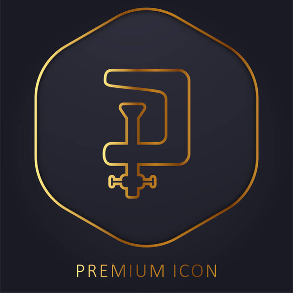 Adjusment System golden line premium logo or icon