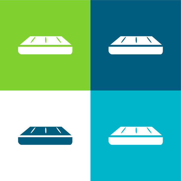 Ванная комната Деталь плоские четыре цвета минимальный набор значков