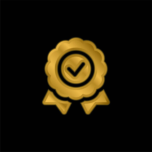 Позолоченный значок или вектор логотипа