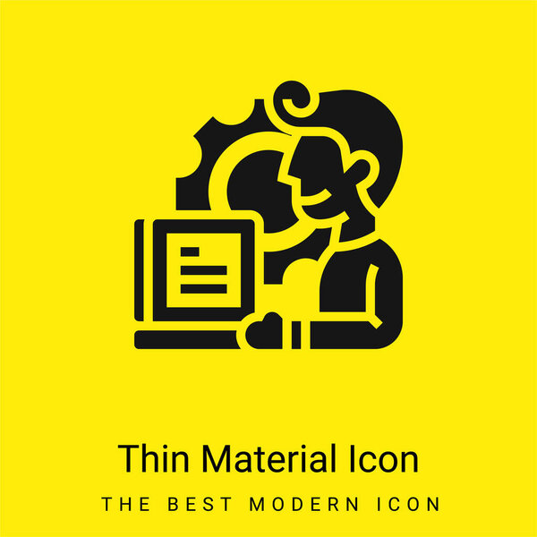 Application minimal bright yellow material icon