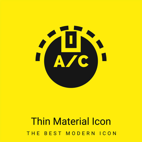 Air Conditioner minimal bright yellow material icon