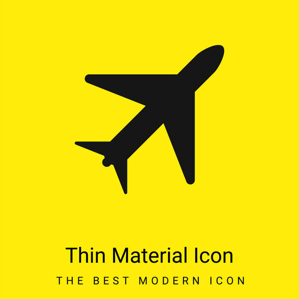 Пиктограмма самолета из ярко-желтого материала