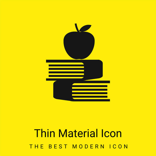 Apple And Books minimal bright yellow material icon