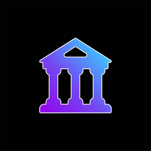 Bank blue gradient vector icon