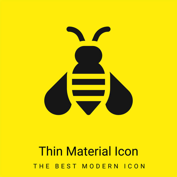 Bee minimal bright yellow material icon