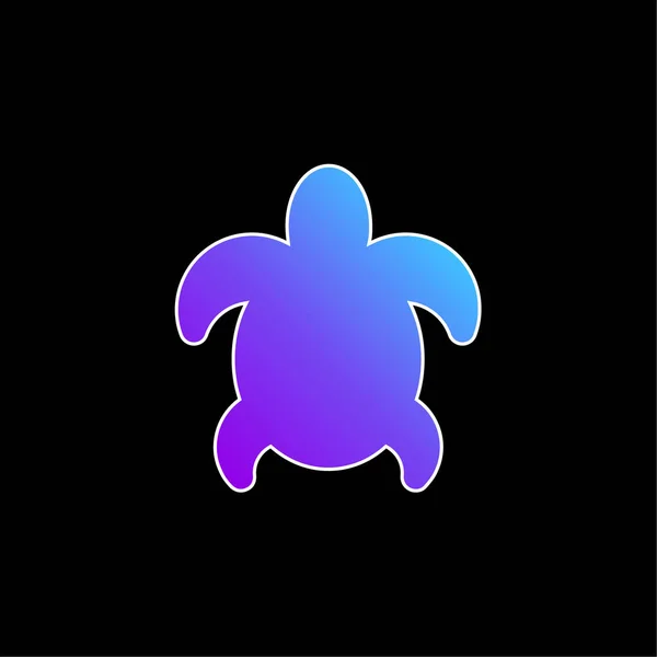 Grote Turtle Blauwe Gradiënt Vector Pictogram — Stockvector