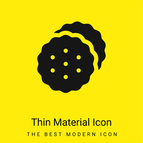 Biscuits minimal bright yellow material icon