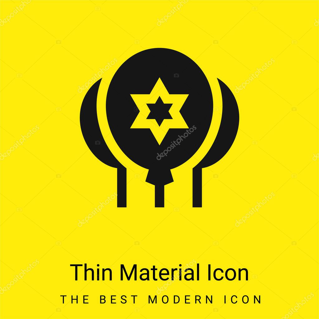 Balloons minimal bright yellow material icon