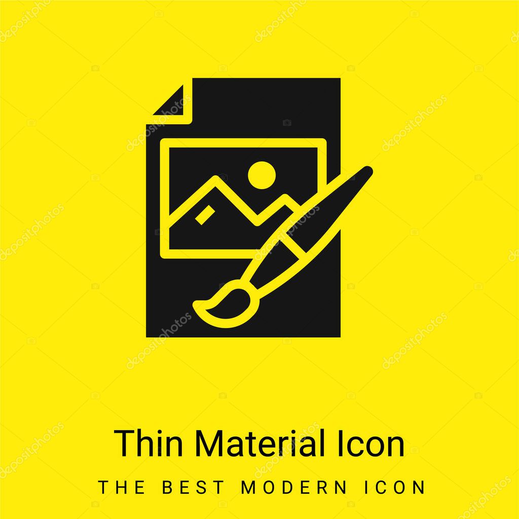Artwork minimal bright yellow material icon