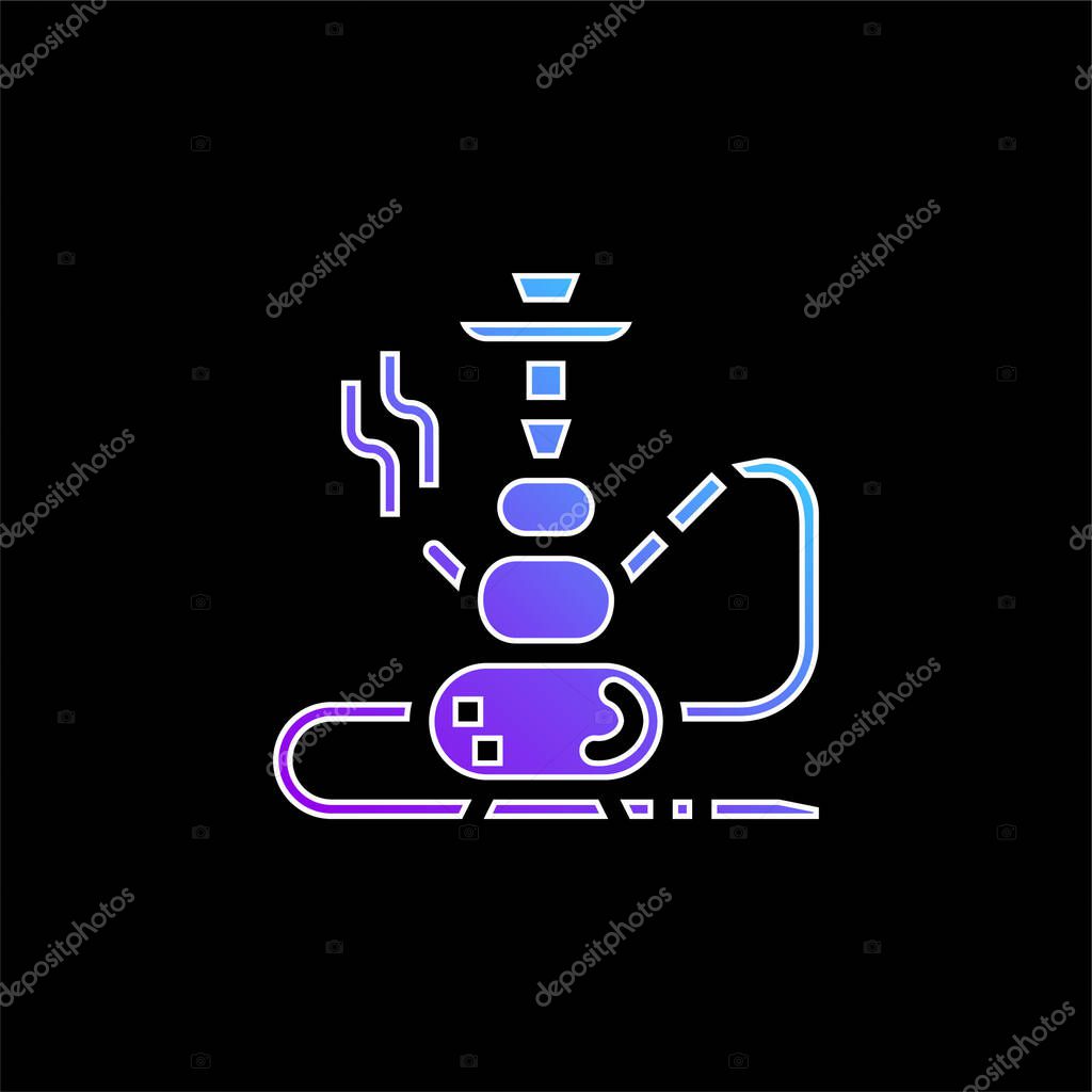 Bong blue gradient vector icon