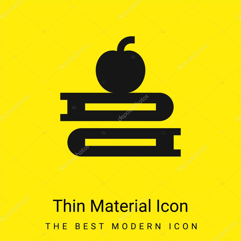 Books minimal bright yellow material icon