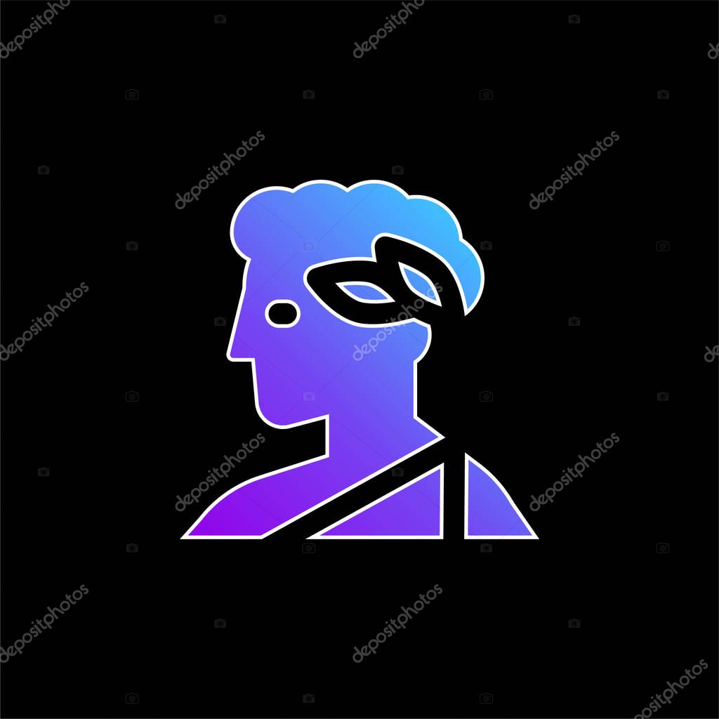 Apollo blue gradient vector icon