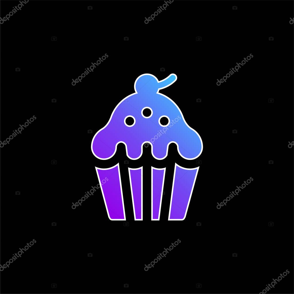 Baked blue gradient vector icon