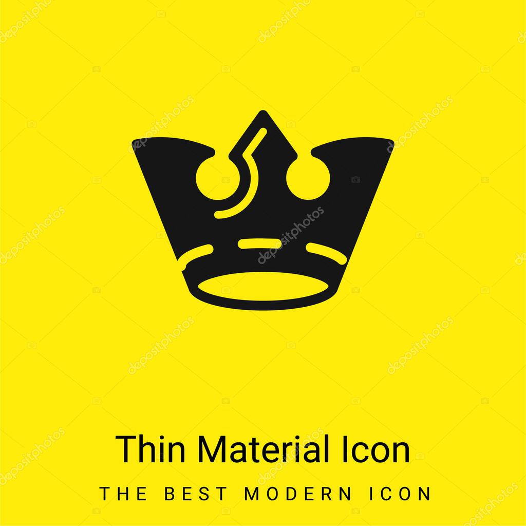 Crown minimal bright yellow material icon