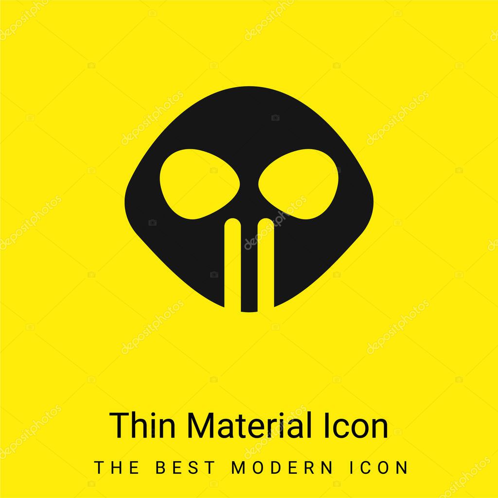 Alien minimal bright yellow material icon